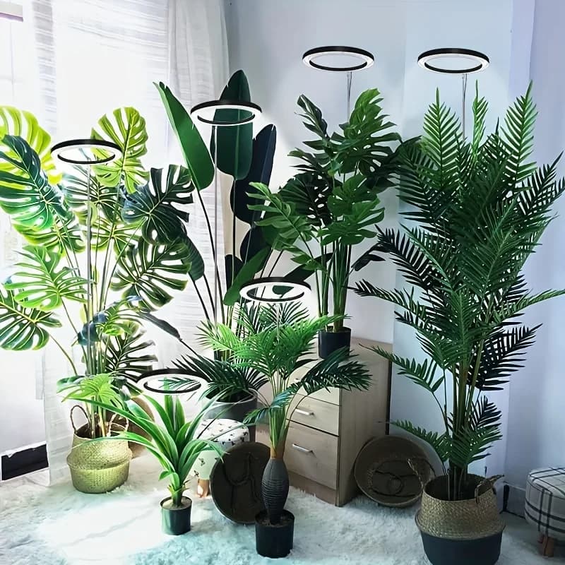 Telescopic up to 65 inch indoor full-spectrum growth light LED plant growth light with automatic timer and brightness adjustment